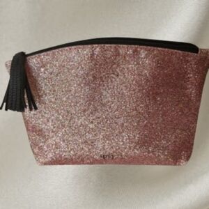 Ipsy Pink Glitter Cosmetic Bag
